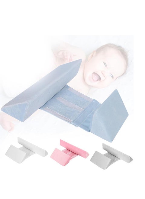 Baby Side Sleeper Wedge, Baby Adjustable Anti Roll Pillow The 45° Inclined Triangle Support Design, Removable and Washable with Hidden Zipper for 0~3 Years Old