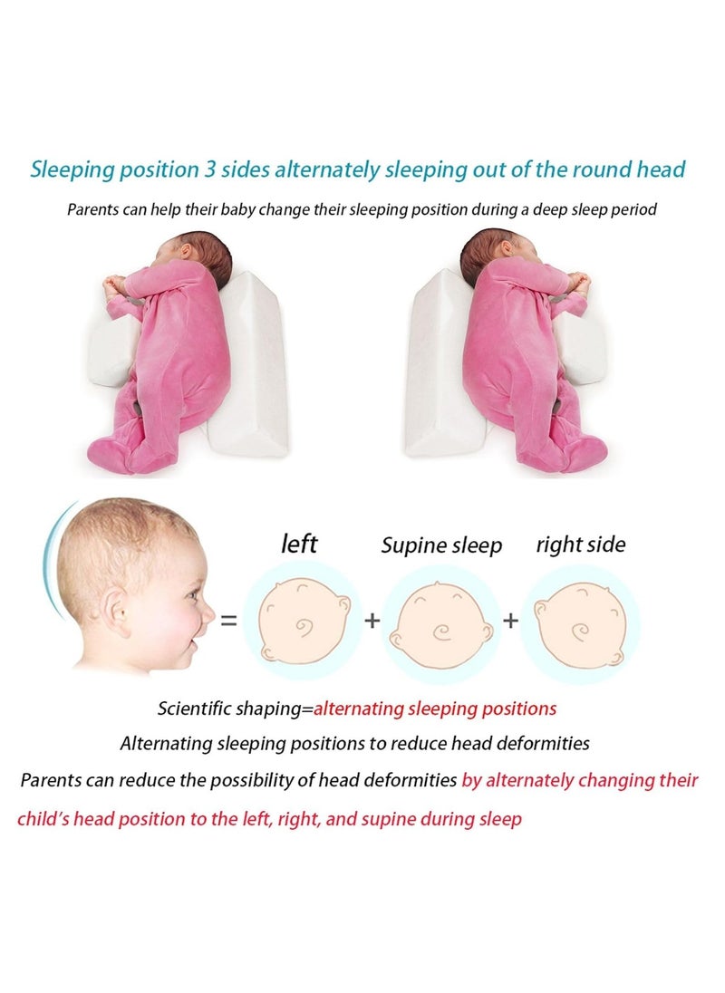 MIXDE - Baby Side Sleeper Wedge, Baby Adjustable Anti Roll Pillow The 45° Inclined Triangle Support Design, Removable and Washable with Hidden Zipper for 0~3 Years Old - Image 1