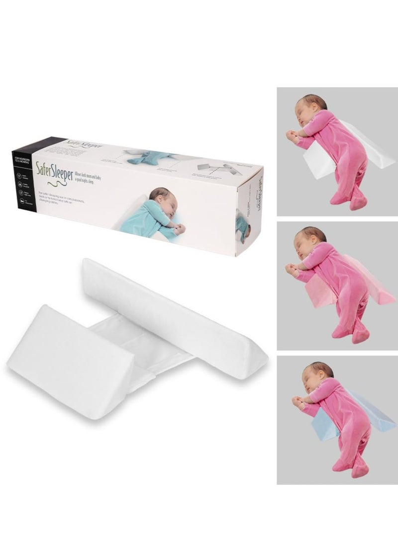 MIXDE - Baby Side Sleeper Wedge, Baby Adjustable Anti Roll Pillow The 45° Inclined Triangle Support Design, Removable and Washable with Hidden Zipper for 0~3 Years Old - Image 1