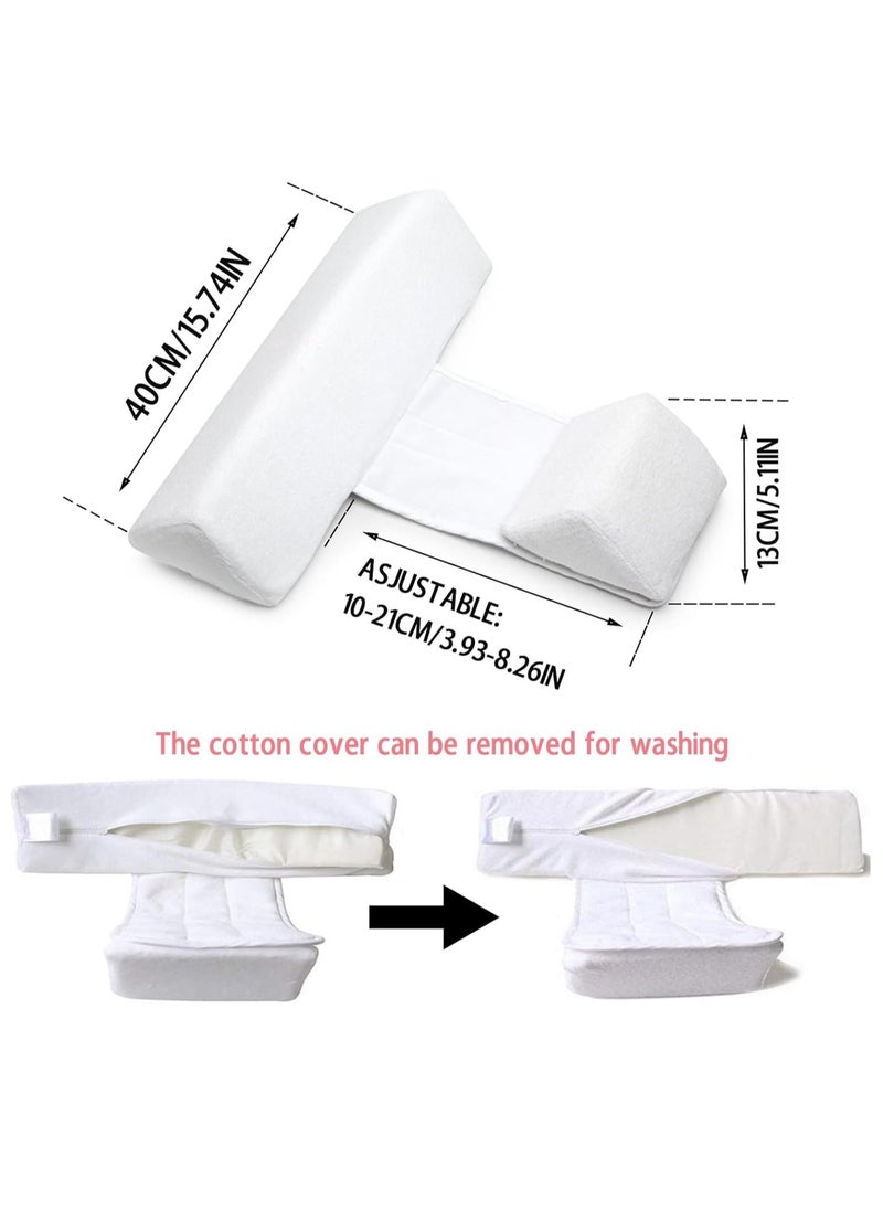MIXDE - Baby Side Sleeper Wedge, Baby Adjustable Anti Roll Pillow The 45° Inclined Triangle Support Design, Removable and Washable with Hidden Zipper for 0~3 Years Old - Image 1