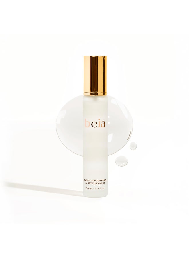 Beia Setting Spray with Hyaluronic Acid for Sensitive Skin Hydrating Face Mist for Early Morning Post Shower Glow Moisturizing Finishing Spray for Makeup Non Comedogenic Travel Size 17 Fl Oz - Image 2