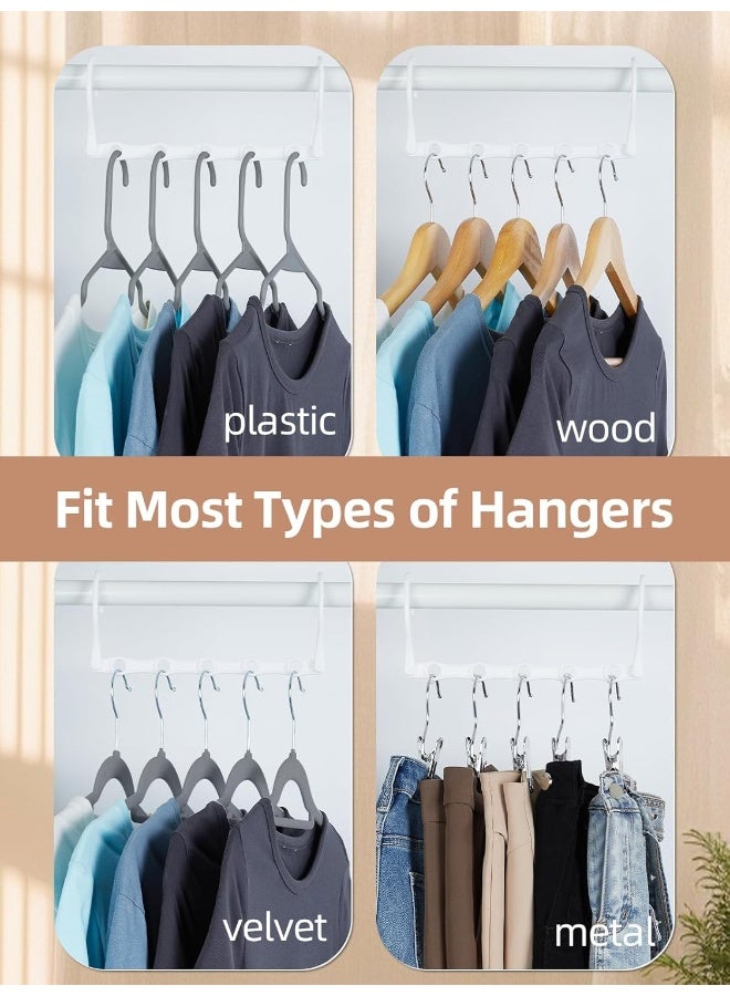 HOUSE DAY White Magic Plastic Hangers Space Saving Organizers and Storage Clothes Hanger Multi Hangers Sturdy Wardrobe Closet for Heavy Clothes, Dorm Room Bedroom Home RV Car Camper Essentials 20 Pack - Image 5