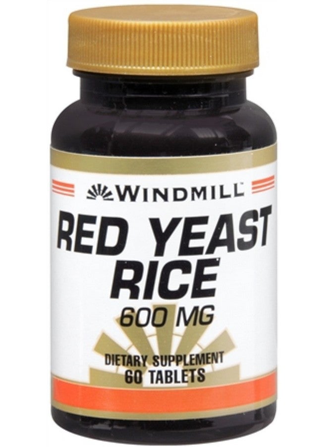 Windmill Red Yeast Rice 600 mg Tablets 60 Tablets (Pack of 3)
