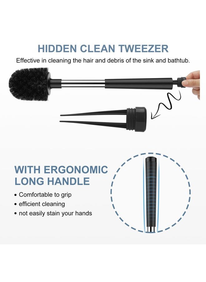 SetSail Toilet Bowl Brush and Holder 3 Pack Automatic Toilet Brushes for Bathroom with Holder Ventilated Toilet Cleaner Brush for Toilet Scrubber Cleaning-Black - Image 3