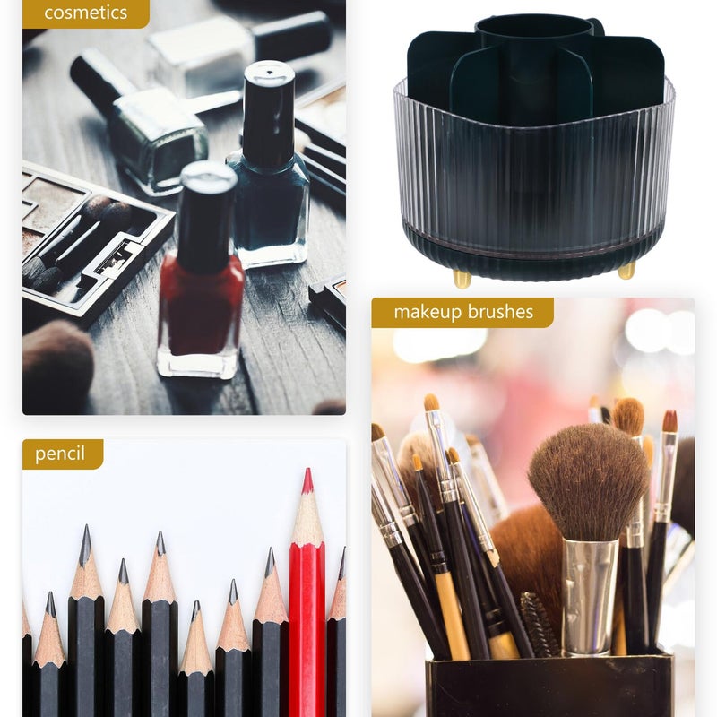 Rotatable Makeup Brush Holder Organizer Cosmetic Brush Cup for Bathroom Vanity - Image 4