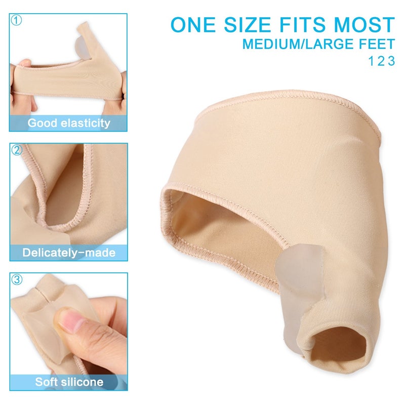 Zetiling 1 Pair Bunion Corrector, Bunion Splint Pads, Splint Orthopedic Foot Protectors Pads Bunion Splints Toe Protector Gel Spandex Toe Spreader Bunion Splint Pads for Hallux Valgus - Image 2