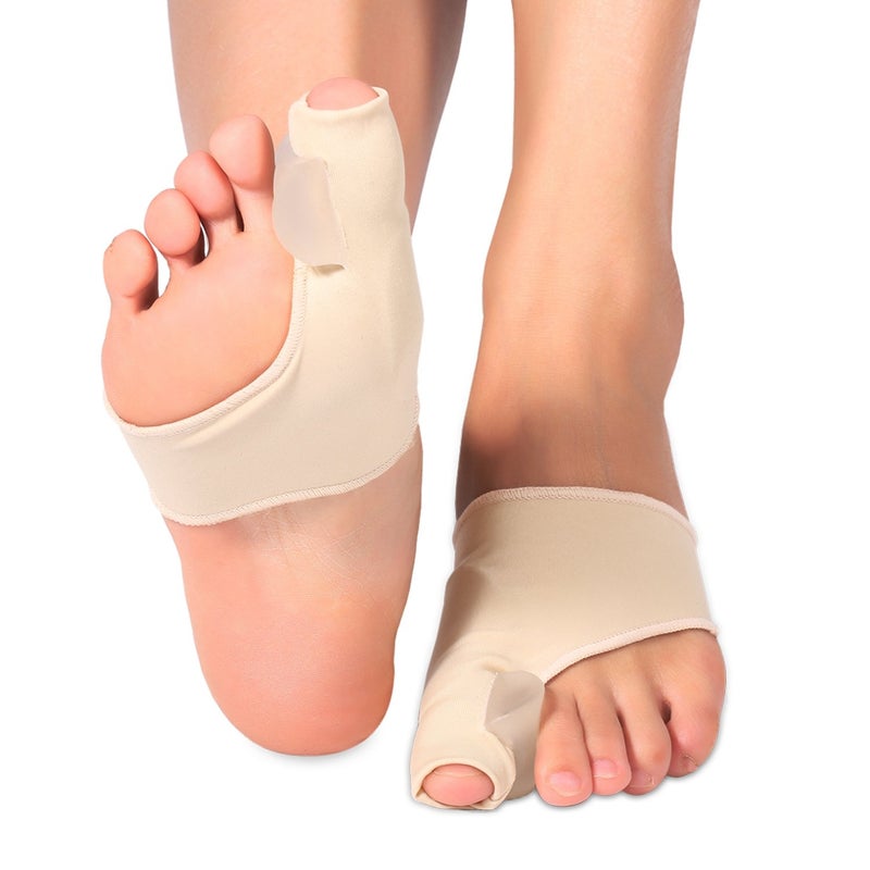 Zetiling 1 Pair Bunion Corrector, Bunion Splint Pads, Splint Orthopedic Foot Protectors Pads Bunion Splints Toe Protector Gel Spandex Toe Spreader Bunion Splint Pads for Hallux Valgus - Image 1