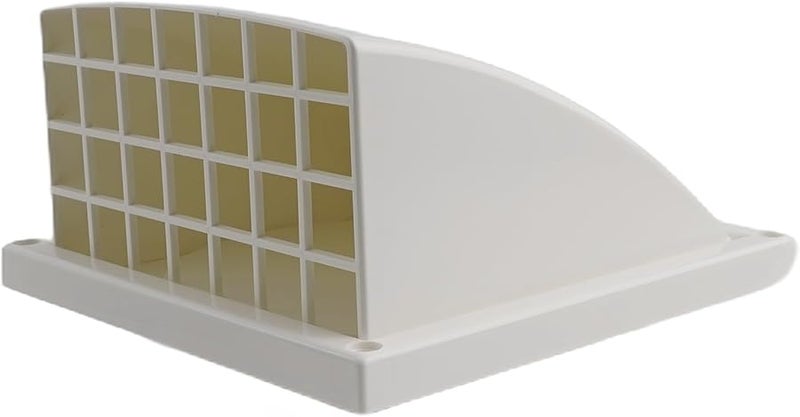 ABS Wall Vent Grille With Valve Weatherproof Exhaust Outlet For Kitchen Bathroom 150MM White - Image 2