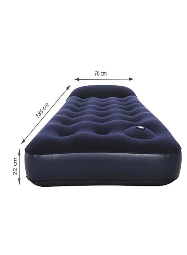 Bestway Easy Inflate Flocked Air Bed/Single Built in foot Pump 185X76X22Cm -26-67223 - Image 2