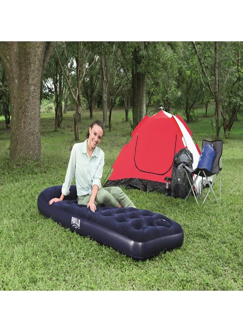 Bestway Easy Inflate Flocked Air Bed/Single Built in foot Pump 185X76X22Cm -26-67223 - Image 4