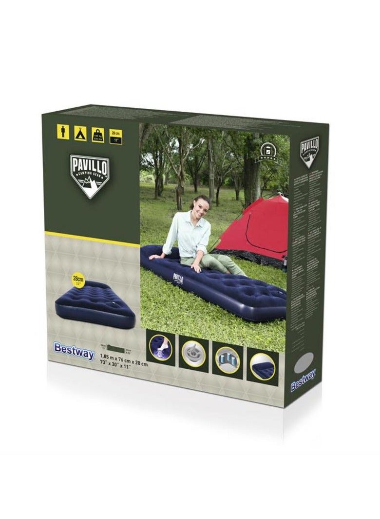 Bestway Easy Inflate Flocked Air Bed/Single Built in foot Pump 185X76X22Cm -26-67223 - Image 5