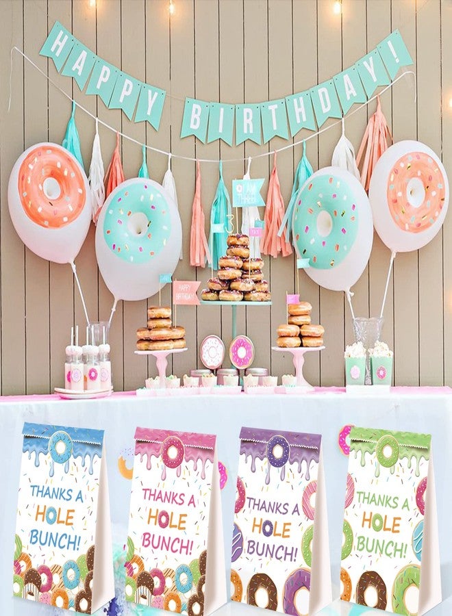 BQC 24Pcs Donut Goody Bags - Thanks A Hole Bunch Theme Party Favors and Decorations - Grow Up Party Supplies for Girls Kids - Image 2