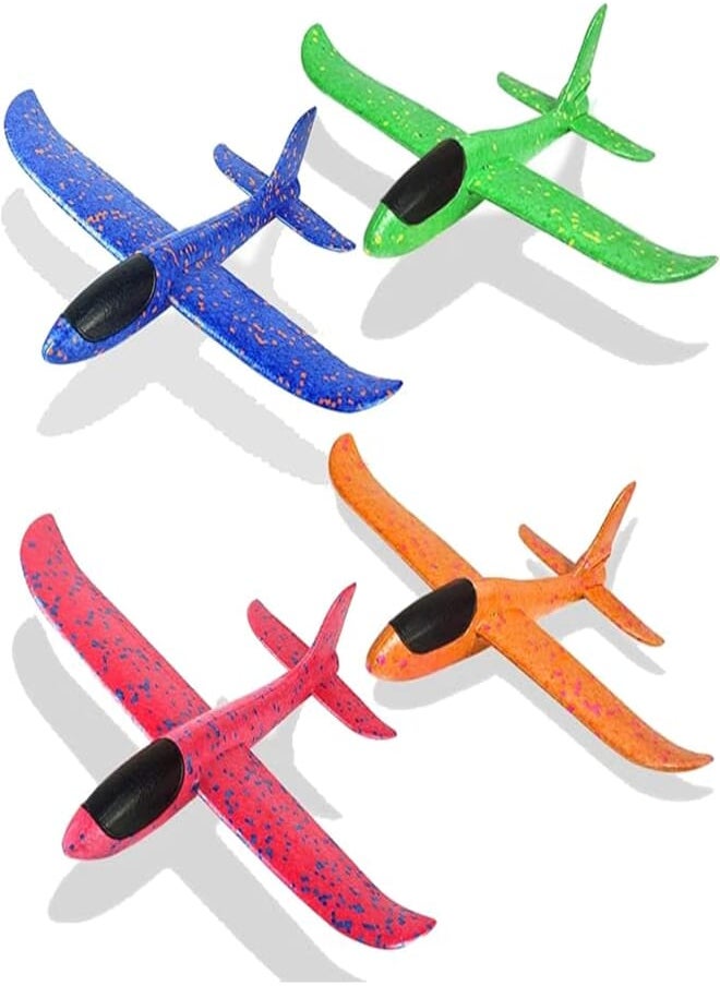 Pack of 4 36 cm Hand Thrown Glider Planes for Children, Aeroplane Toy, Foam Glider, Polystyrene Aeroplane, Model Foam Plane, Birthday Gift, Boys Gift 