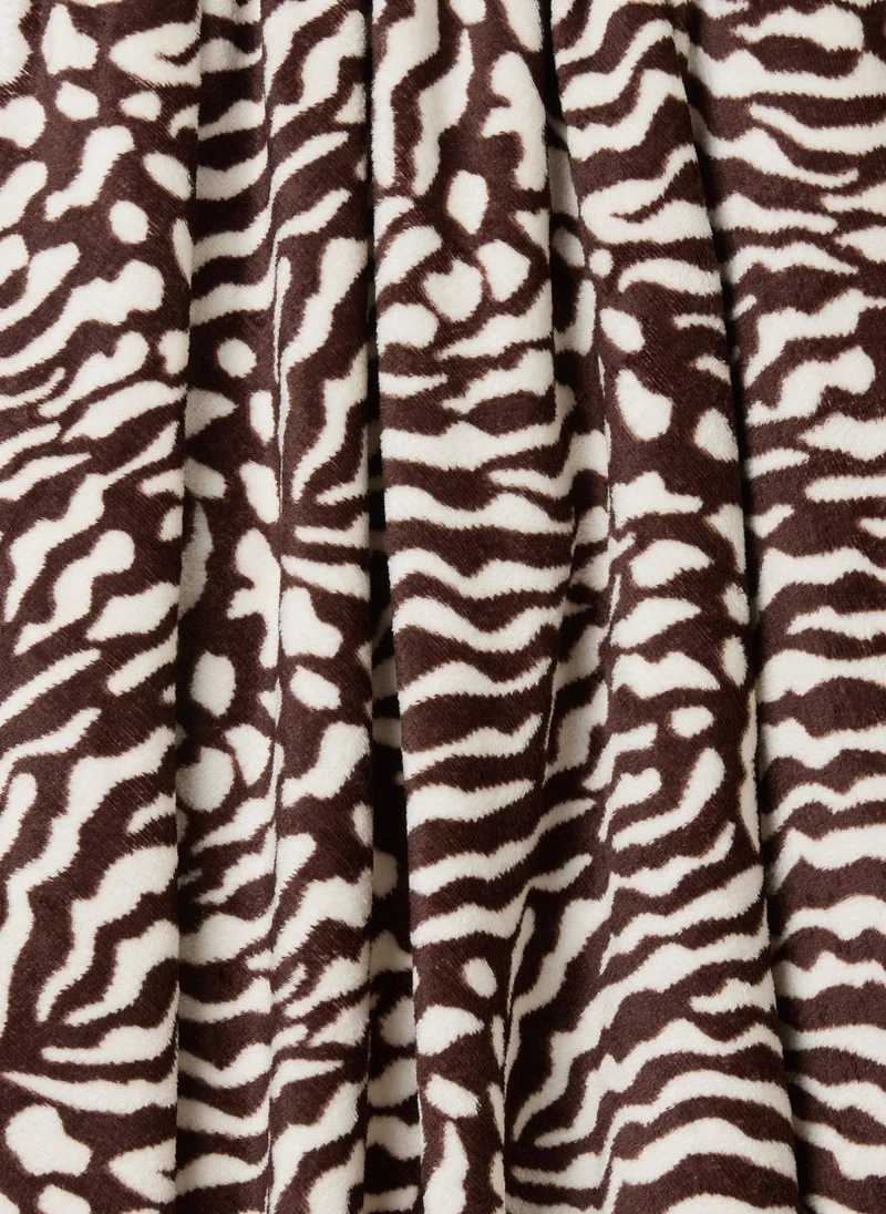 Matalan Brown Zebra Throw