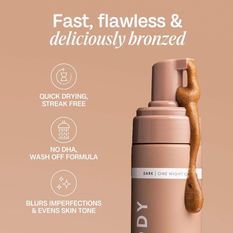 Bali Body موس تان فوري من بالي بودي | موس برونزي فوري قابل للغسل، بدون خطوط مع لمسة جافة سريعة | مكياج جسم بلون الشوكولاتة للحصول على توهج طبيعي | 200 مل/6.7 أونصة - Image 5