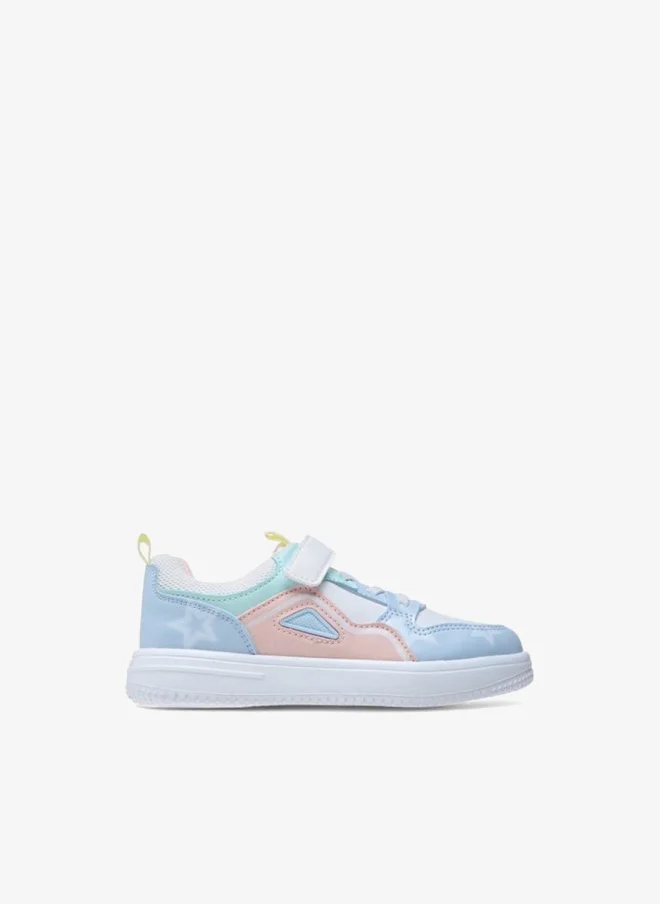 Flora Bella By Shoexpress Colourblock Sneakers with Hook and Loop Closure