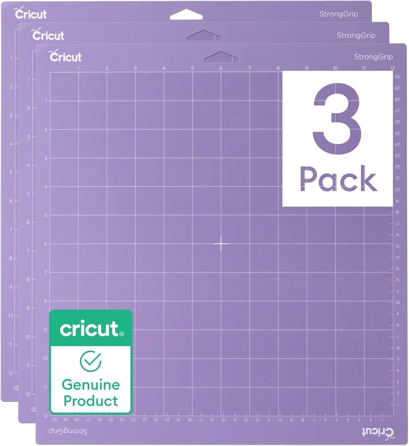 كريكيت Stronggrip Cutting Mat 3 Pack, 12"x12", Purple, 3 Count حصيرة قطع كريكت Stronggrip 3 حزمة، 12"x12"، أرجواني، 3 قطع - Image 1