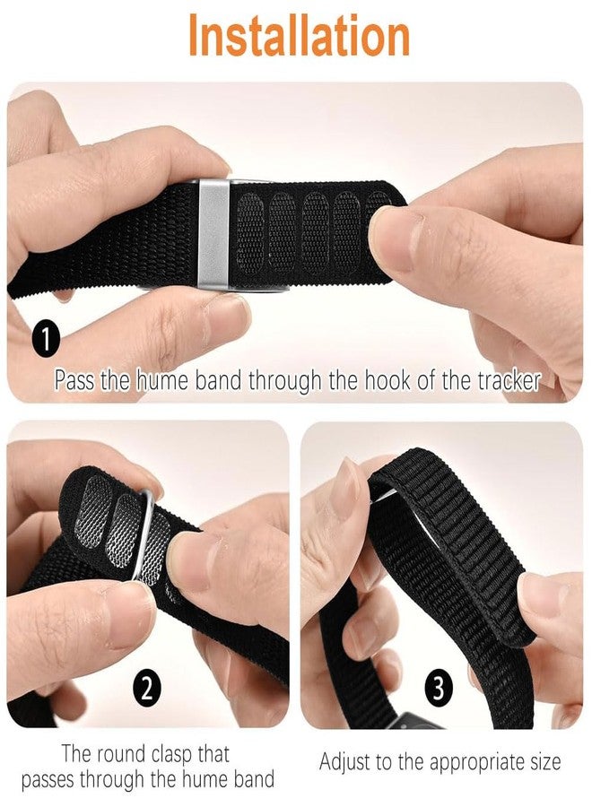 Sankel Nylon Loop Compatible for Hume Band Replacement, Womnen Men Adjustable Breathable Soft Wristband Strap for Hume Health Band Fitness Tracker (Black) - Image 4