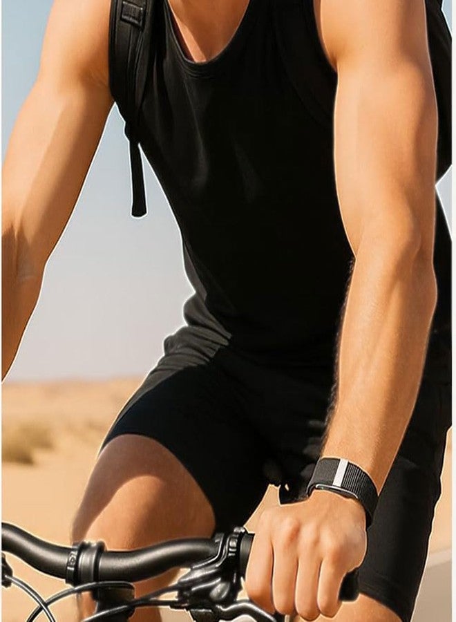 Sankel Nylon Loop Compatible for Hume Band Replacement, Womnen Men Adjustable Breathable Soft Wristband Strap for Hume Health Band Fitness Tracker (Black) - Image 5