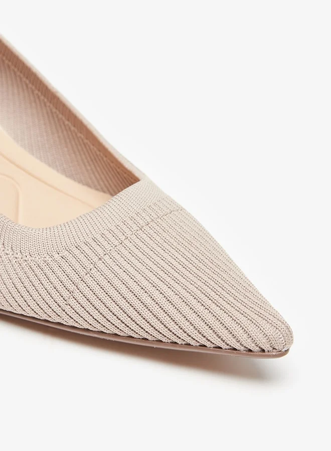 Celeste Women's Textured Slip-On Pumps with Kitten Heels