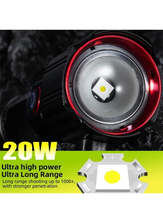 LED Flashlight  Super Bright Flashlight, Zoomable, Rechargeable Flashlight ,, Powerful Handheld Flashlight,P80 - Image 5