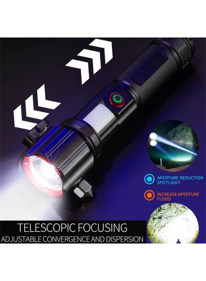 LED Flashlight  Super Bright Flashlight, Zoomable, Rechargeable Flashlight ,, Powerful Handheld Flashlight,P80 - Image 4