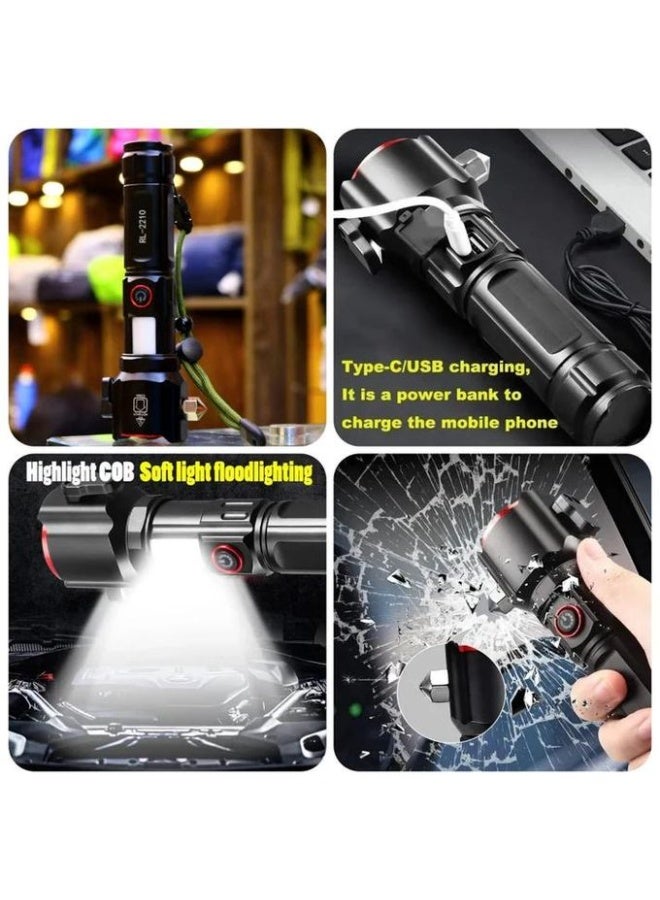 LED Flashlight  Super Bright Flashlight, Zoomable, Rechargeable Flashlight ,, Powerful Handheld Flashlight,P80 - Image 3