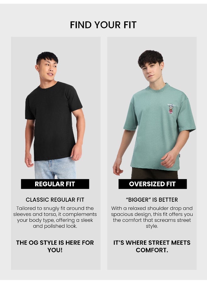 Beyoung Teal Green Savage Junkie Embroidered Patch Oversized T-Shirt  - Image 4