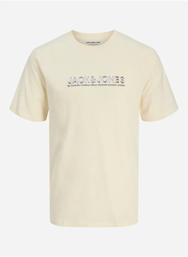 JACK & JONES Slogan Print Crew Neck T-Shirt