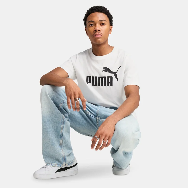 PUMA White Men's Essentials No. 1 Logo T-Shirt for Men | Best Price UAE