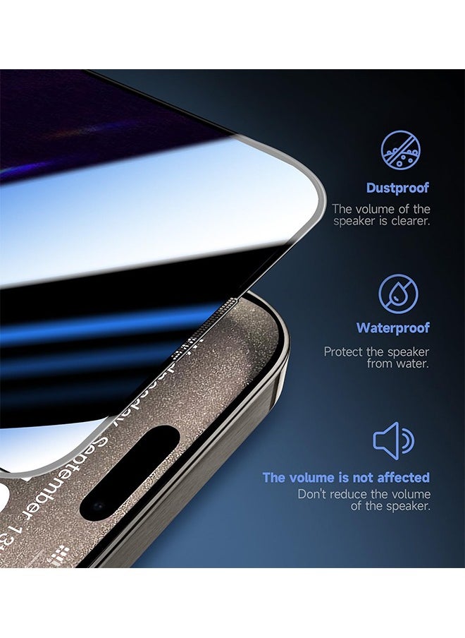 Lemon [2-Pack] Screen protector Compatible with iPhone 15 Pro Max 5G Privacy Tempered Glass Screen Protector, Bubble Free, Anti-Glare, HD Full Coverage, Easy Installation, Scratch Resistant  - Image 5