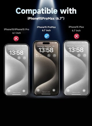 [2-Pack] Screen protector Compatible with iPhone 15 Pro Max 5G Privacy Tempered Glass Screen Protector, Bubble Free, Anti-Glare, HD Full Coverage, Easy Installation, Scratch Resistant - view 2
