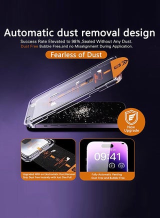 [2-Pack] Screen protector Compatible with iPhone 15 Pro Max 5G Privacy Tempered Glass Screen Protector, Bubble Free, Anti-Glare, HD Full Coverage, Easy Installation, Scratch Resistant - view 4