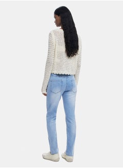 DESIGUAL Slim jeans with patches  - Image 3