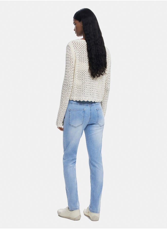 DESIGUAL - Slim jeans with patches - Image 1