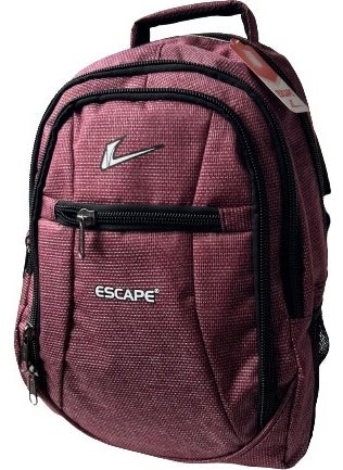 ESCAPE Backpack Laptop Compartment Sports and School Backpack Fabric Bag Outdoor Daily Use 30X43X13 Claret Red  - Image 3