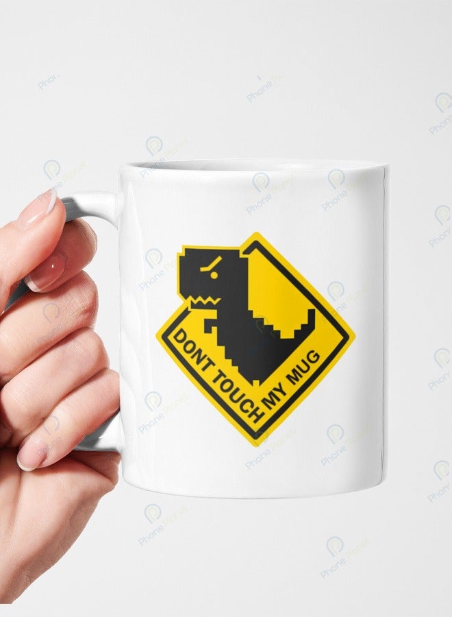 Don't Touch My Cup Mug Ceramic Mug with Multicolor Handle