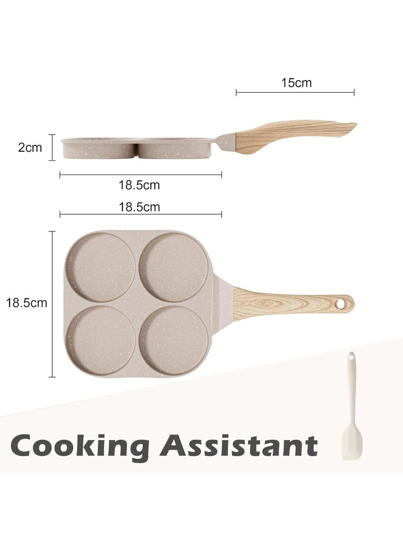 عجة البيض، طاسة عجة الجرانيت غير اللاصقة، طاسة الفطار، طاسة لعمل البيض مناسبة لفرن الغاز وتجهيزات المطبخ التعريفي. - Image 2