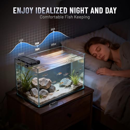 AQUASMITH Aquarium Fan,Ultra-Quiet Fish Tank Cooler,More Powerful,Cooling Effect 3-7℉ with 3 Speed Modes Adjustable Applicable Aquariums with or Without Edges, for Axolotl Seawater Freshwater Coral Grass Tank - Image 4