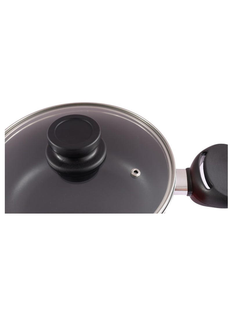 Fast Set of 9 Pots, Frying Pans and Cookware in Elegant Red Design with Glass Lid - Image 3