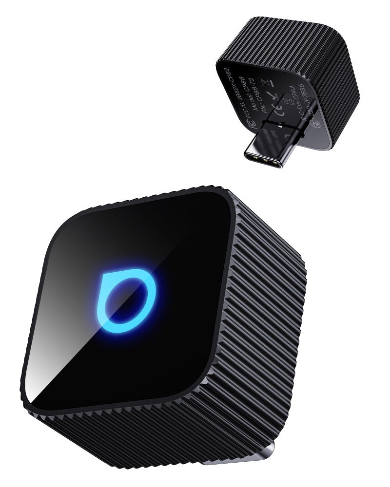Ottocast Mini Cube 3.0 USB C Wireless CarPlay Adapter, Android Auto Wireless Adapter, Plug & Play with Fast Auto-Reconnect, Mini Car Adapter - Image 1