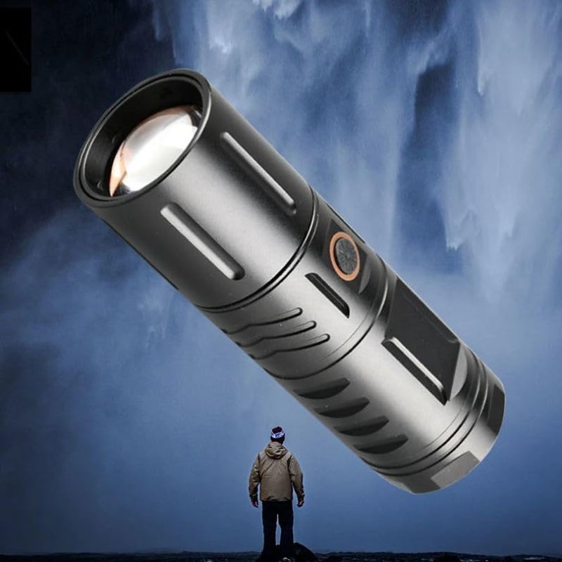Kresal Rechargeable Led Flashlights High Lumens 200000 Lumens Super Bright Tactical Flashlight with 5 Light Modes Zoomable Waterproof Flashlight for Hiking Camping Cycling - Image 1