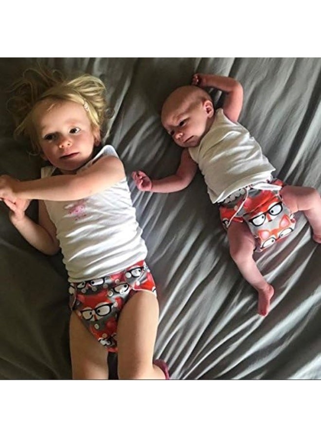 ALVA حفاضات قماش جيب ALVABABY قابلة لإعادة الاستخدام والغسل وقابلة للتعديل بحجم واحد للأولاد والبنات 6 عبوات مع 12 إدخال 6DM26 - Image 5