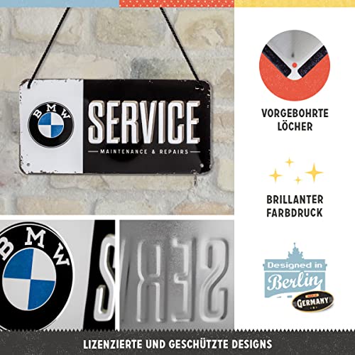 Nostalgic Art Nostalgic-Art Retro hanging sign, 3.9" x 7.9", official license product (OLP), BMW – Service – Gift idea for BMW fans, made of metal, vintage design - Image 2