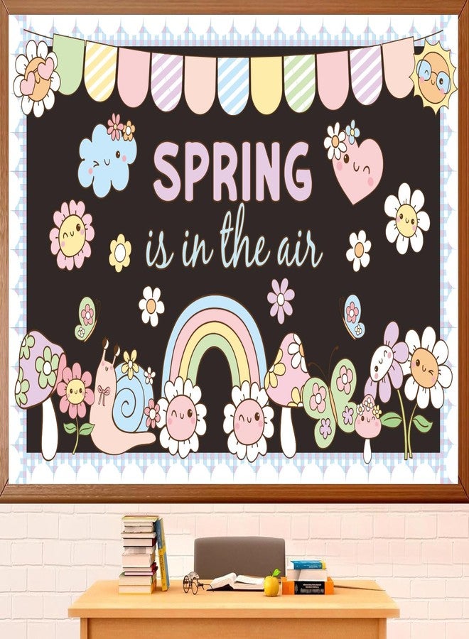 Polaxium Spring Bulletin Board Set Spring Classroom Decorations is in The Air Flower Cutouts for Classroom School Office Chalkboard Home Wall Window Door Spring Decor Supplies - Image 2