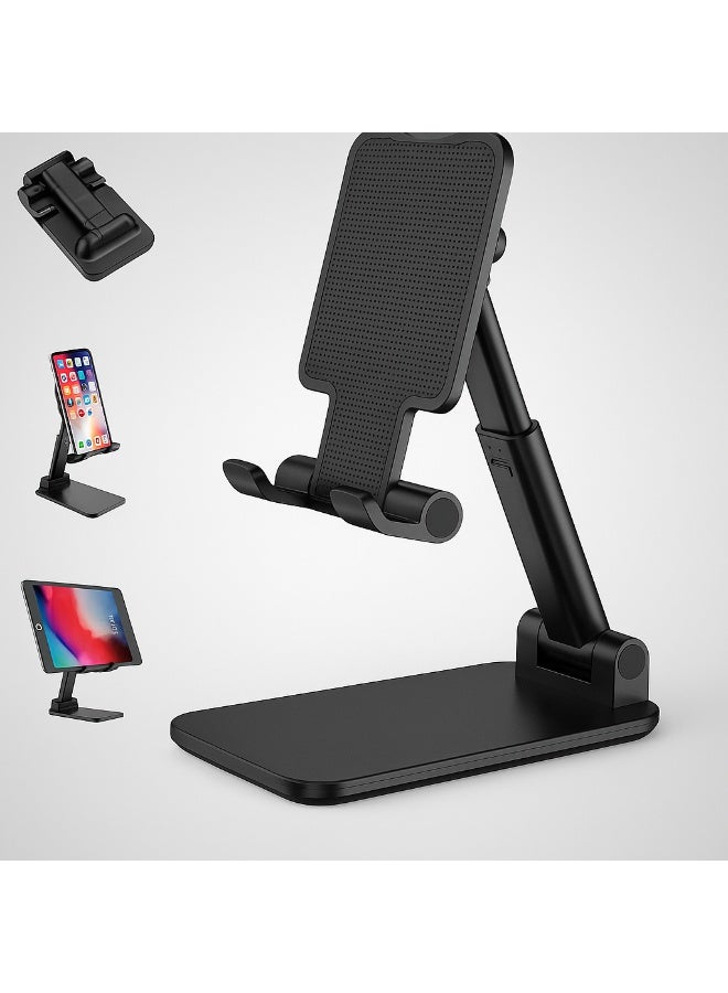 Elegant Foldable Mobile & Tablet Stand for Desk – High-Quality Design with Adjustable Height and Angle for Comfortable Video Watching and Studying – Compatible with All Phones and Tablets - Image 2