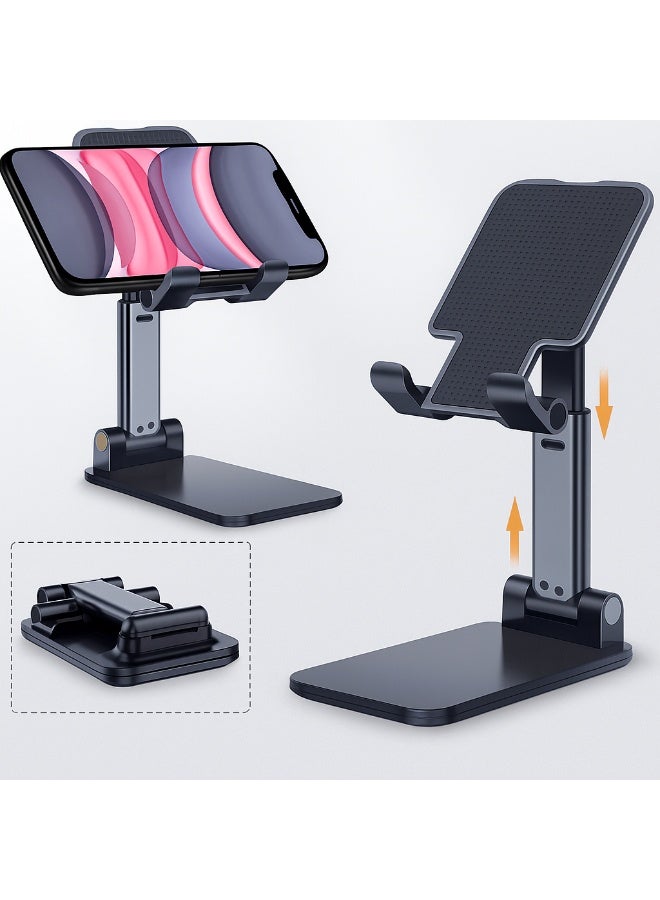 Elegant Foldable Mobile & Tablet Stand for Desk – High-Quality Design with Adjustable Height and Angle for Comfortable Video Watching and Studying – Compatible with All Phones and Tablets - Image 1
