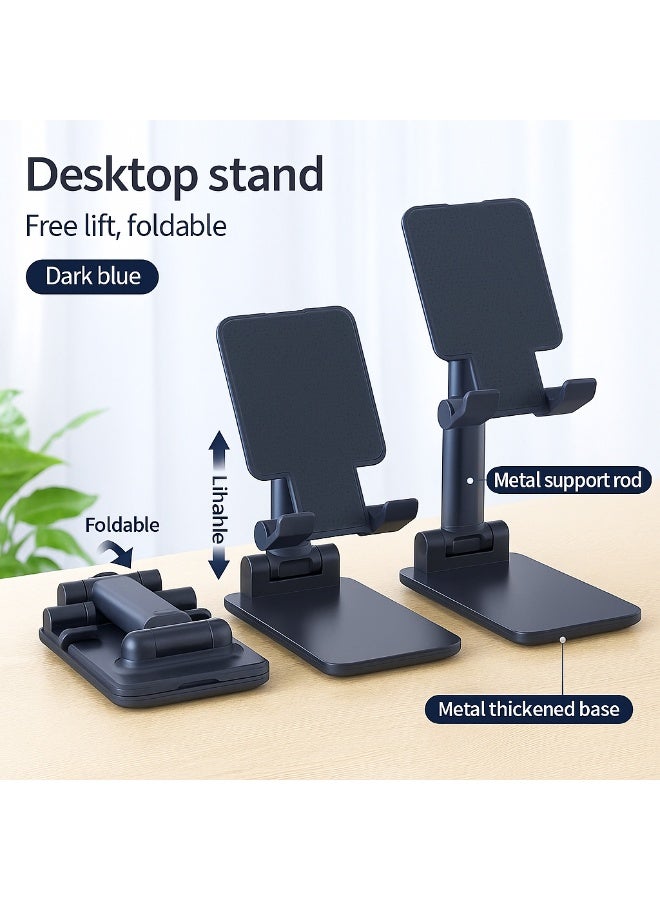 Elegant Foldable Mobile & Tablet Stand for Desk – High-Quality Design with Adjustable Height and Angle for Comfortable Video Watching and Studying – Compatible with All Phones and Tablets - Image 3