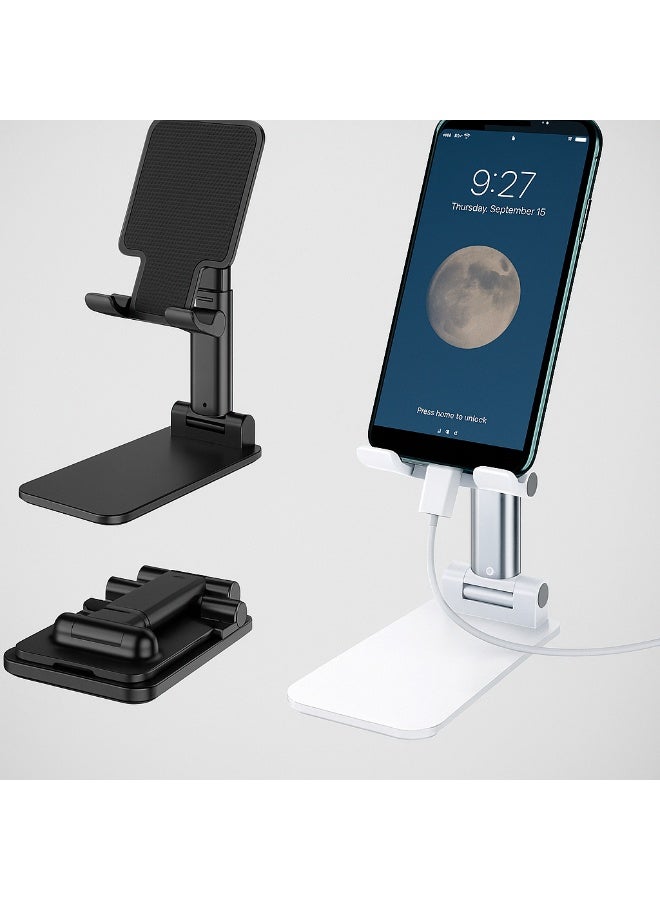 Elegant Foldable Mobile & Tablet Stand for Desk – High-Quality Design with Adjustable Height and Angle for Comfortable Video Watching and Studying – Compatible with All Phones and Tablets - Image 4