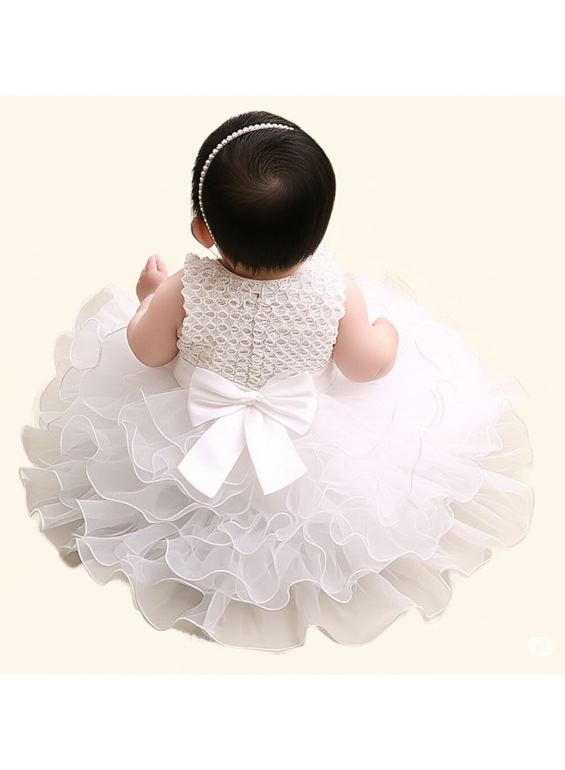 A.M Infant Baby Girls Cosplay Princess Bridesmaid Pageant Gown Birthday Party Dress 1-2 year - Image 2